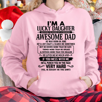 Lucky June Daughter Tee - Perfect T-Shirt From Dad MTNN06 (SKU-TLUCKYDD-06)