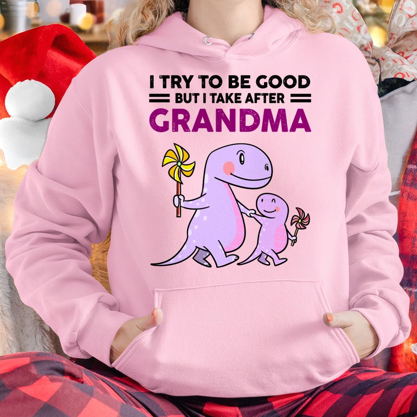 TRY TO BE GOOD BUT I TAKE AFTER GRANDMA- For granddaughter T shirt HNDS00 (SKU07-87)
