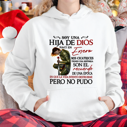 January – Daughter Of God – My Scars Have A Story – T-Shirt For Women - MTNN01 (SKU2605-189-01)