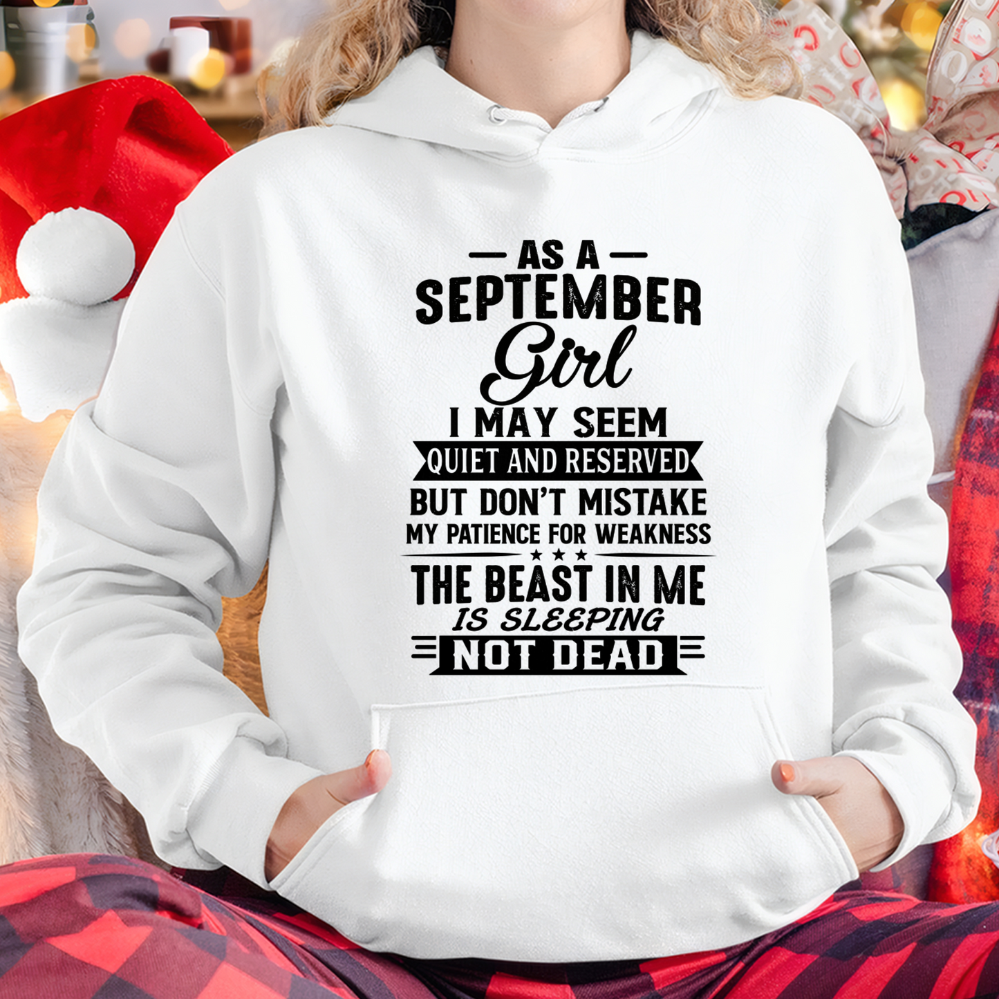 SEPTEMBER GIRL – QUIET BUT STRONG, THE BEAST IN ME IS SLEEPING NOT DEAD - T-SHIRT FOR WOMEN – MTNN09 (SKU2607-167-09)