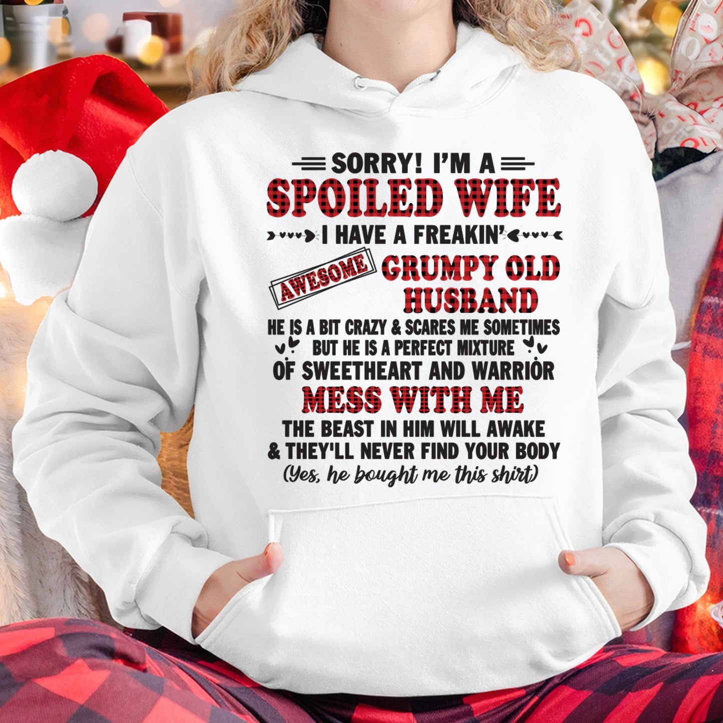 SPOILED WIFE OF AWESOME GRUMPY OLD HUSBAND - PERFECT GIFT  FROM HUSBAND - MTNN00 (SKU12-111-00)