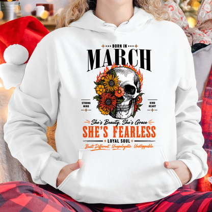 MARCH – SHE’S FEARLESS – BEAUTY & GRACE WOMEN TEE - T-SHIRT FOR WOMEN - MTNN03 (SKU2605-389-03)