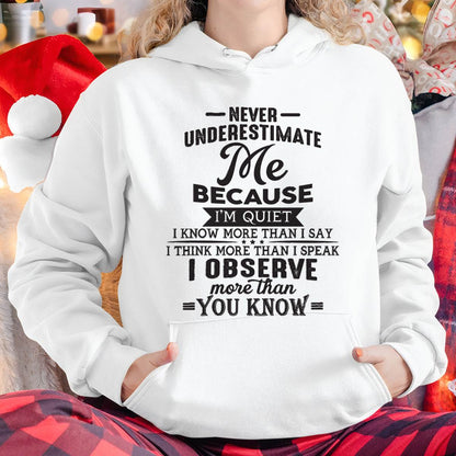 NEVER UNDERESTIMATE ME - T-SHIRT FOR WOMEN - MTNN00(SKU10-23-00)