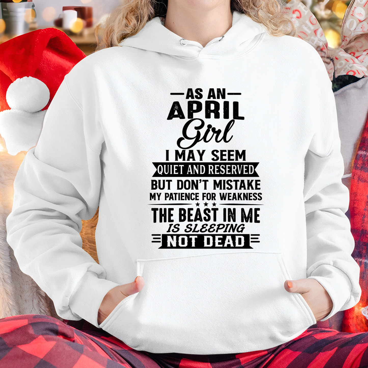 APRIL GIRL – QUIET BUT STRONG, THE BEAST IN ME IS SLEEPING NOT DEAD - T-SHIRT FOR WOMEN – MTNN04 (SKU2607-167-04)