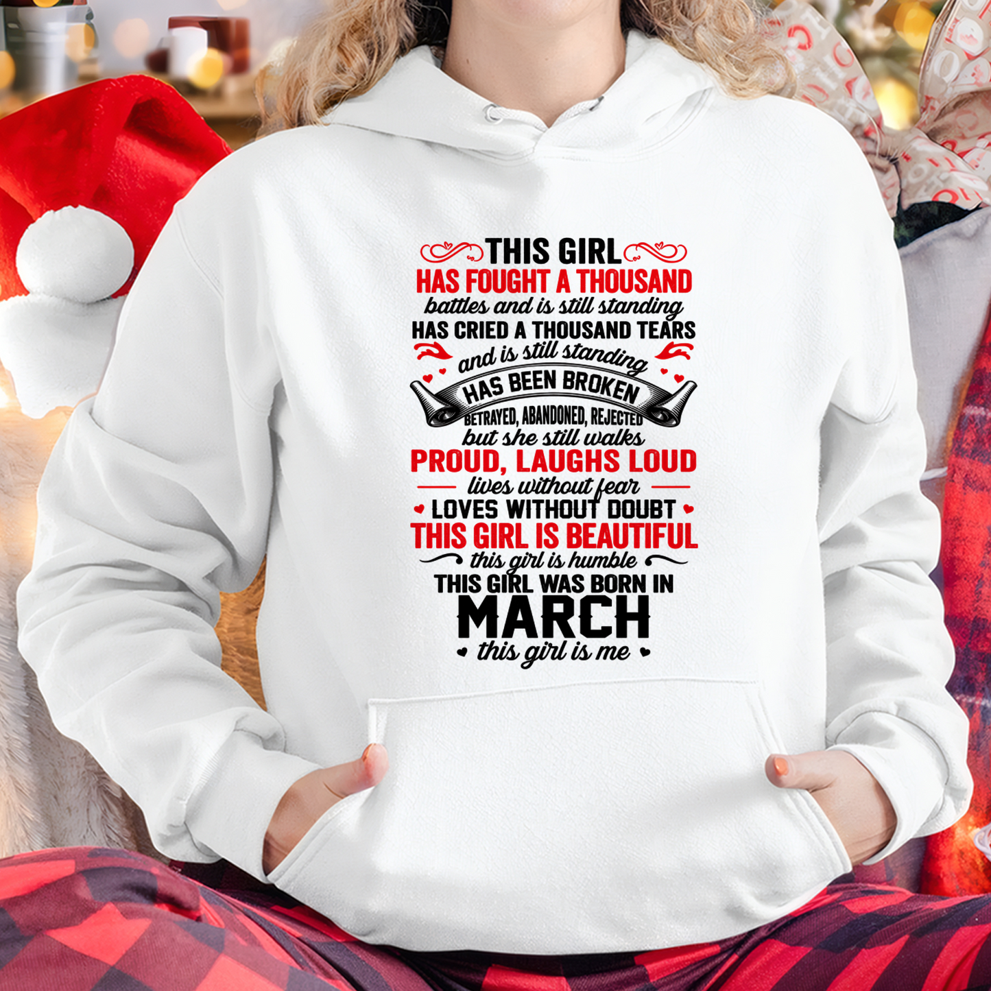 MARCH GIRL – STRONG, BEAUTIFUL & STILL STANDING – T-SHIRT FOR WOMEN – MTNN03 (SKU2607-203-03)