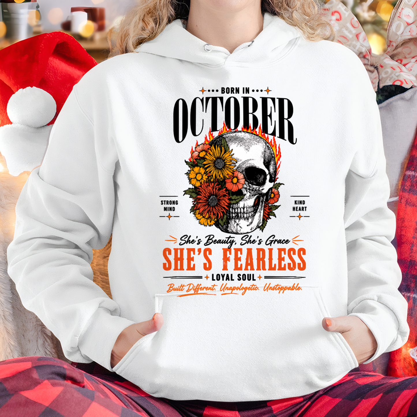 OCTOBER – SHE’S FEARLESS – BEAUTY & GRACE WOMEN TEE - T-SHIRT FOR WOMEN - MTNN10 (SKU2605-389-10)