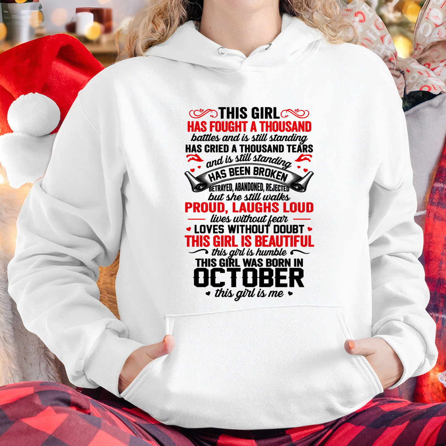 OCTOBER GIRL – STRONG, BEAUTIFUL & STILL STANDING – T-SHIRT FOR WOMEN – MTNN10 (SKU2607-203-10)