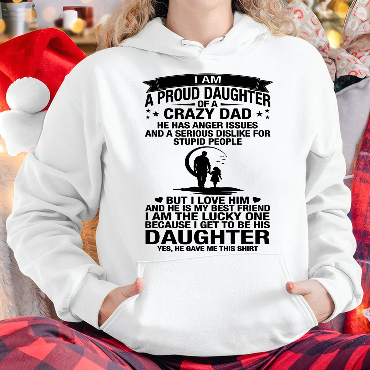 I'M A LUCKY DAUGHTER, DAD IS MY BEST FRIEND - SPECIAL EDITION FOR FATHER'S DAY - GIFT FROM DAD TO DAUGHTER BIRTHDAY MONTH T-SHIRT/HOODIE/SWEATSHIRT FOR GIRL/WOMAN  - HNDS00