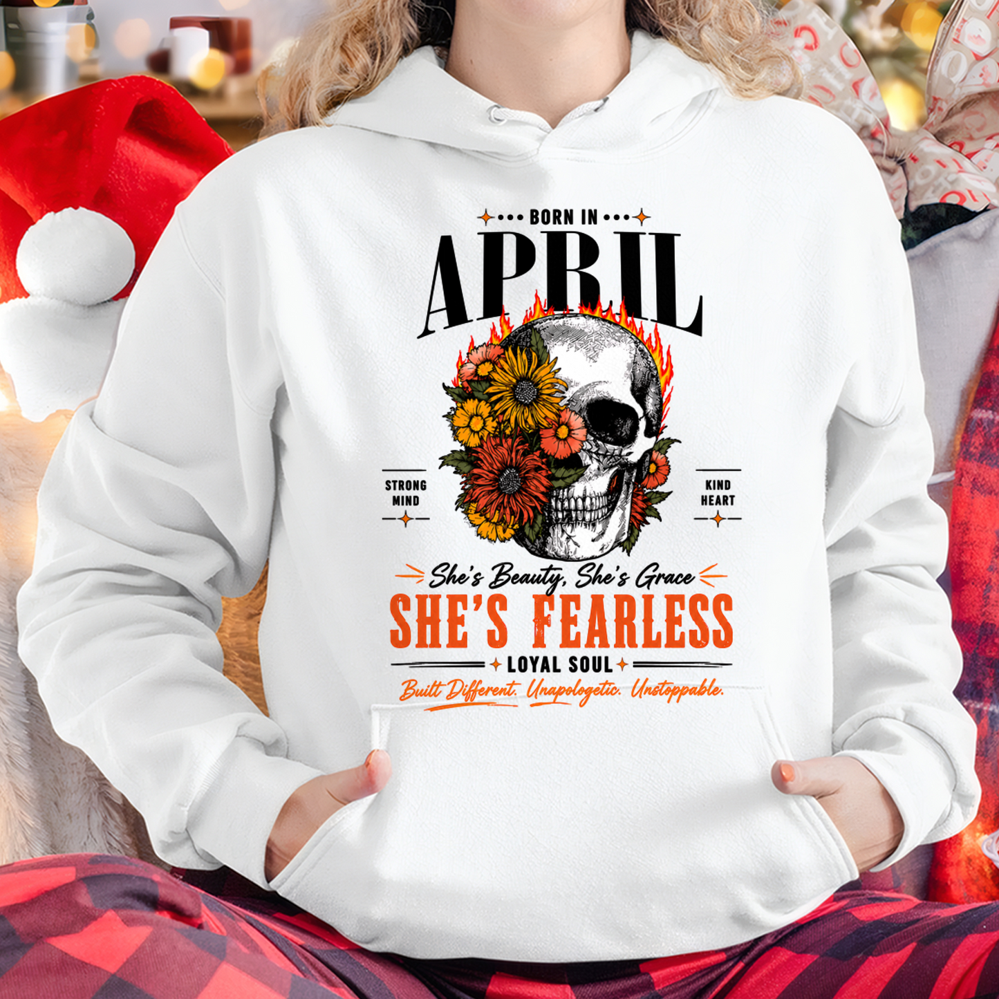 APRIL – SHE’S FEARLESS – BEAUTY & GRACE WOMEN TEE - T-SHIRT FOR WOMEN - MTNN04 (SKU2605-389-04)