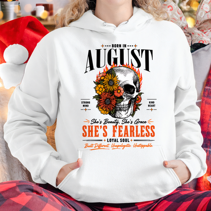 AUGUST – SHE’S FEARLESS – BEAUTY & GRACE WOMEN TEE - T-SHIRT FOR WOMEN - MTNN08 (SKU2605-389-08)