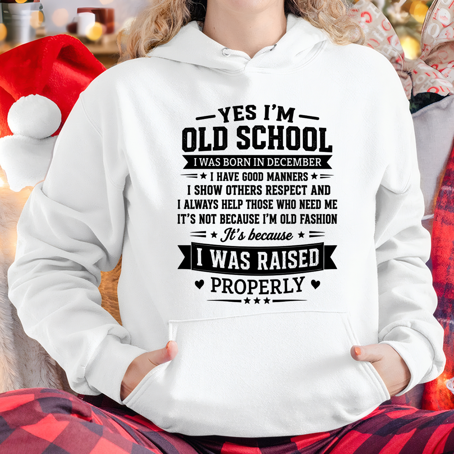 DECEMBER - OLD SCHOOL WITH GOOD MANNERS – T-SHIRT FOR WOMEN – MTNN12 (SKU2606-193-12)