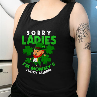 Gift for Mom Shirt, Funny Mom Unisex T-Shirt/Hoodie/Sweatshirt HLT00 - Mommys Lucky Charm Mom St Patricks Day Leprechaun Toddler T-Shirt