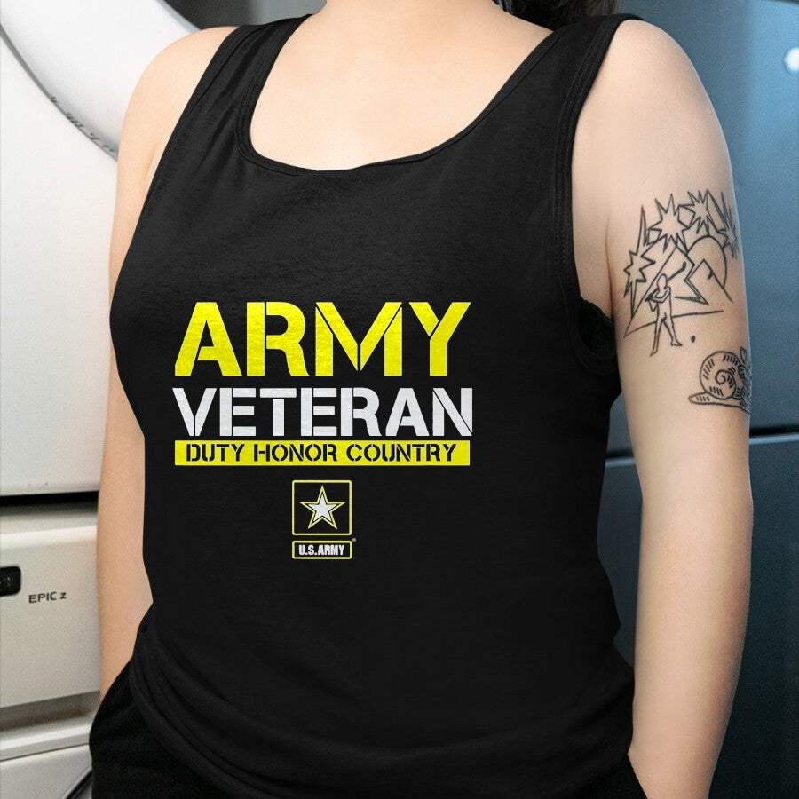 Proud Veteran Shirt, Funny Veteran UnisexT-Shirt/Hoodie/Sweatshirt HLT00 - US Army Veteran Duty Honor Land T-Shirt, Men, Black, 3X-Large
