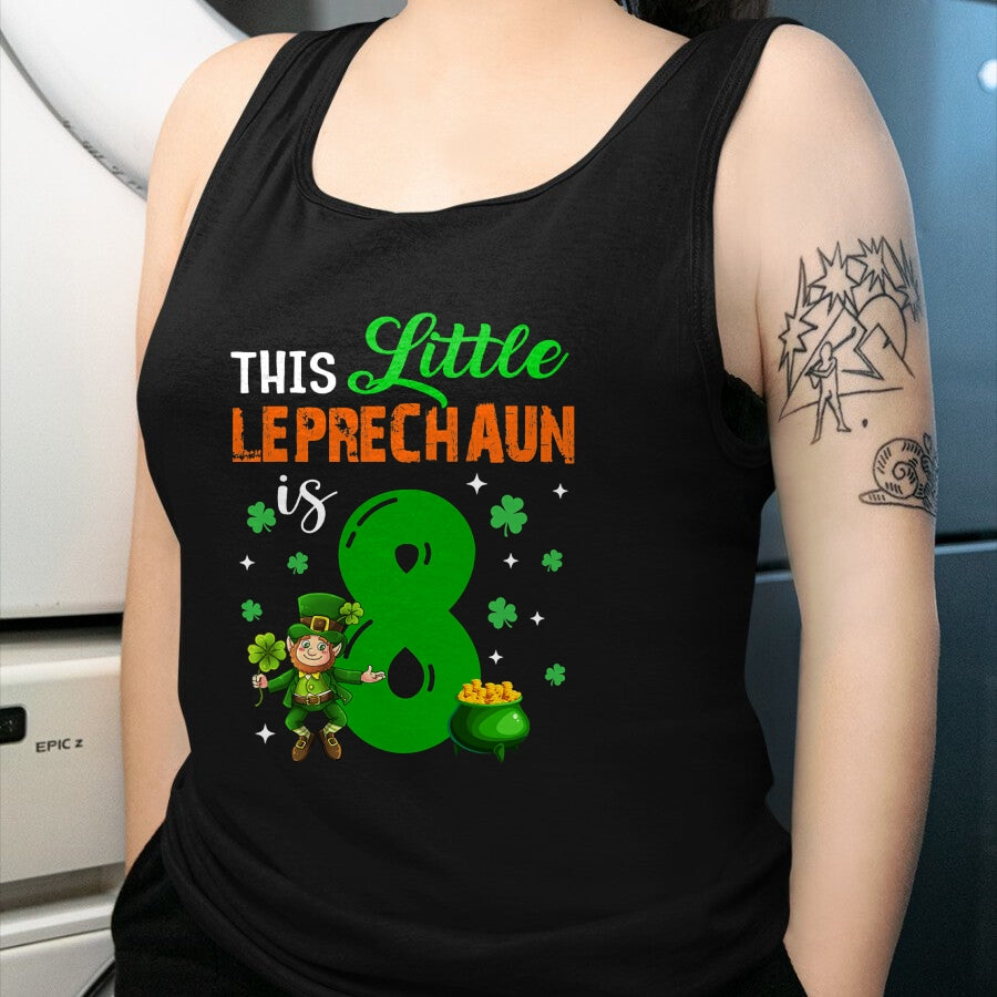 Patrick Day Shirts for Family, Funny Patrick Day shirts, st patrick's day Unisex T-Shirt/Hoodie/Sweatshirt HLT00 - This Leprechaun Is 8 Year Old Birthday Lucky St Patrick Day T-Shirt