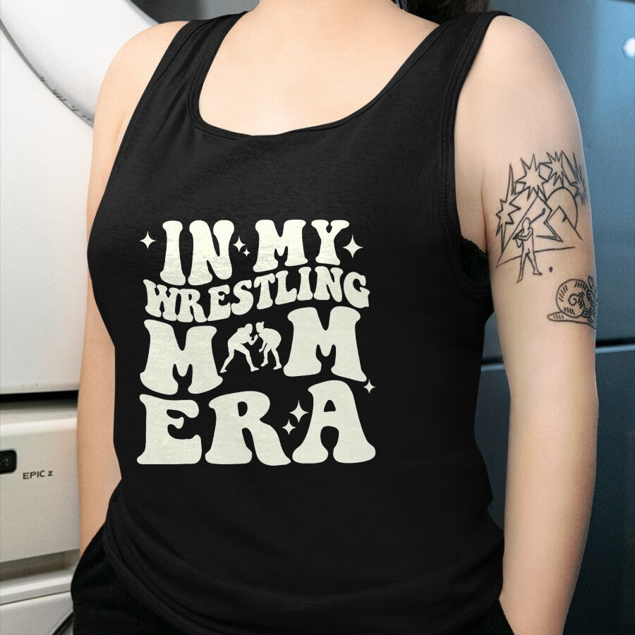 Gift for Mom Shirt, Funny Mom Unisex T-Shirt/Hoodie/Sweatshirt HLT00 - In my wrestling mom era T-Shirt