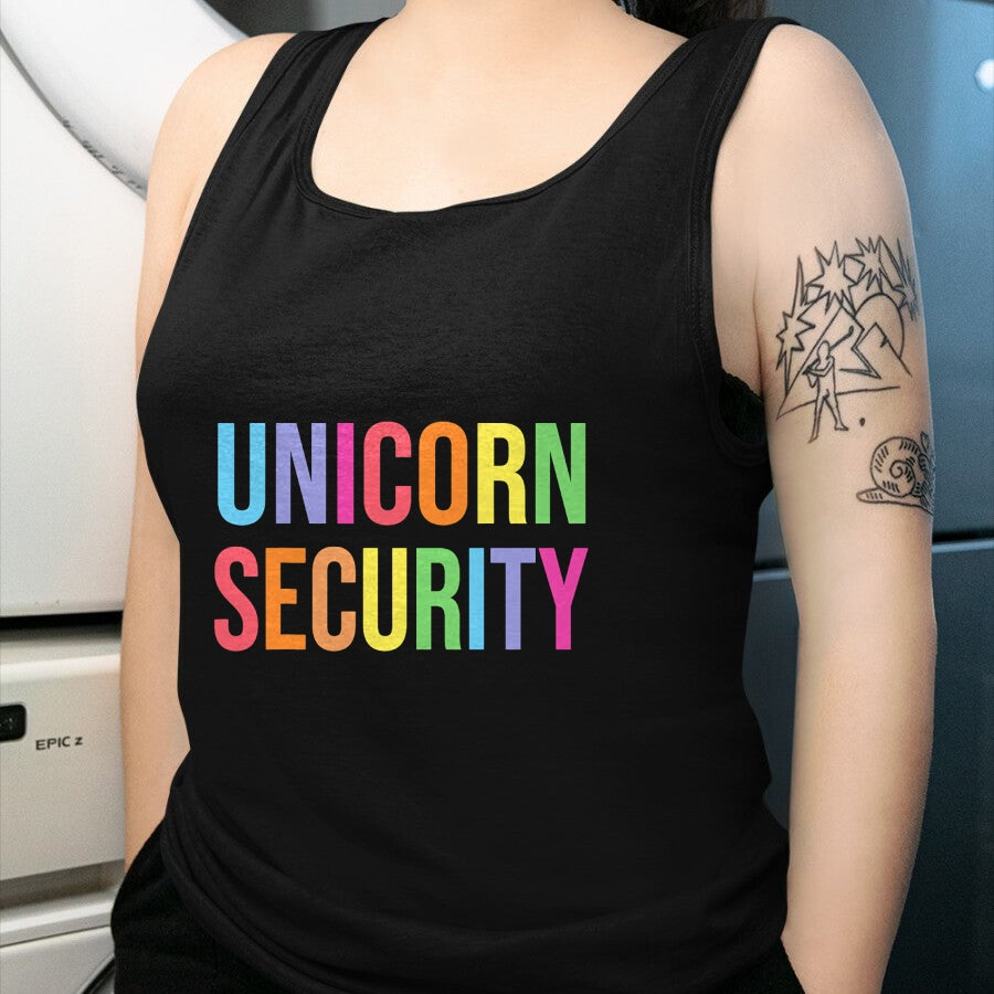 Gift for Mom Shirt, Funny Mom Unisex T-Shirt/Hoodie/Sweatshirt HLT00 - Halloween Dad Mom Daughter Adult Costume, Unicorn Security T-Shirt