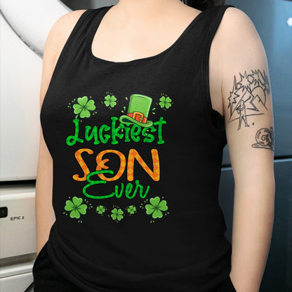 Patrick Day Shirts for Family, Funny Patrick Day shirts, st patrick's day Unisex T-Shirt/Hoodie/Sweatshirt HLT00 - Boy St Patrick Day Luckiest Son Ever St Patricks Day T-Shirt