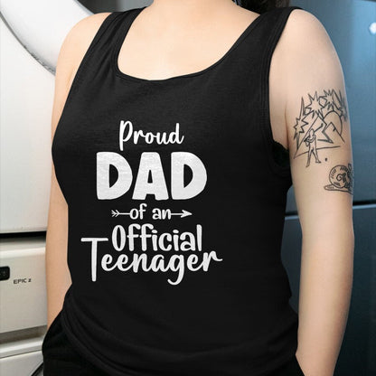Gift for Dad Shirt, Funny Dad Unisex T-Shirt/Hoodie/Sweatshirt HLT00 – Proud Dad Of Official Teenager 13th Birthday 13 Years Old T-Shirt