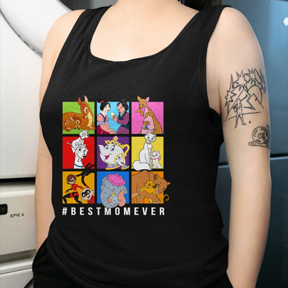Gift for Mom Shirt, Funny Mom Unisex T-Shirt/Hoodie/Sweatshirt HLT00 - Disney Characters BestMomEver Mother_s Day T-Shirt