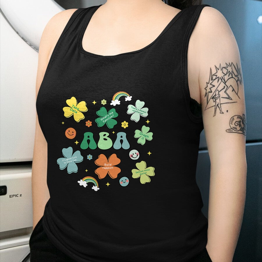 Patrick Day Shirts for Family, Funny Patrick Day shirts, st patrick's day Unisex T-Shirt/Hoodie/Sweatshirt HLT00 - ABA Therapist St Patrick Day Rainbow Lucky Behavior Shamrock T-Shirt