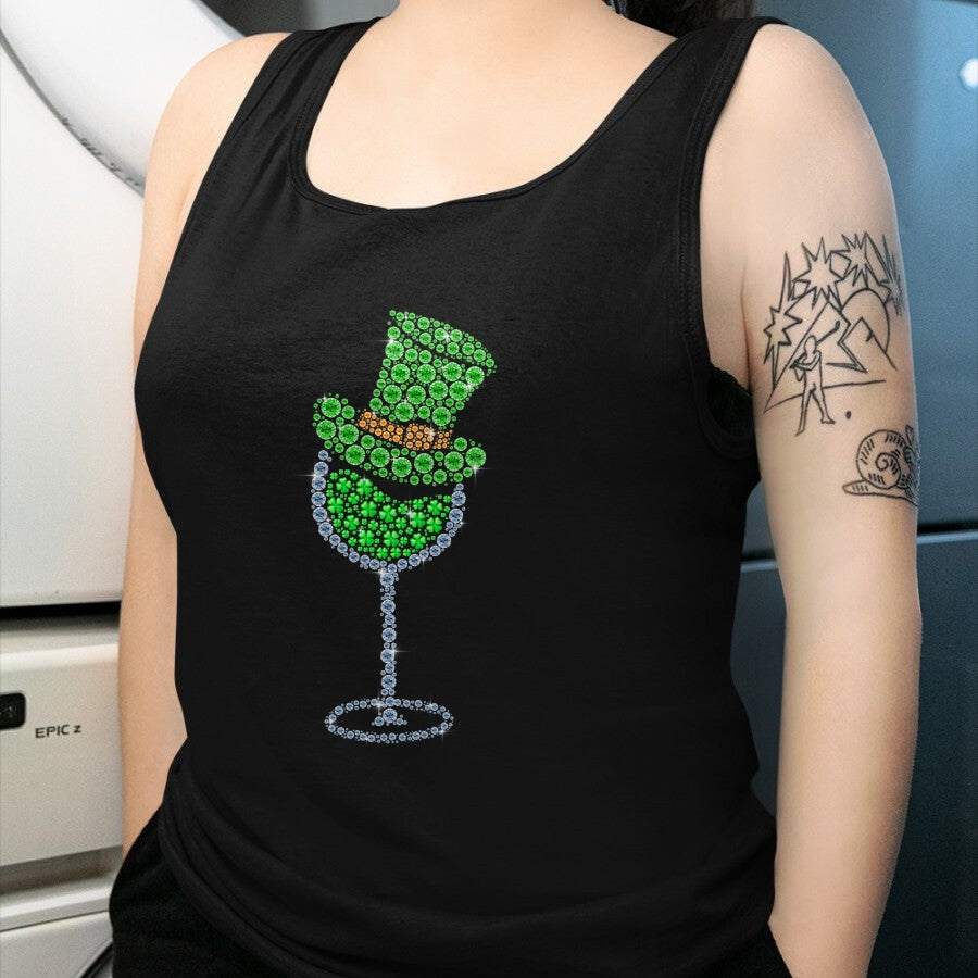 Patrick Day Shirts for Family, Funny Patrick Day shirts, st patrick's day Unisex T-Shirt/Hoodie/Sweatshirt HLT00 - Wine Glasses Clover Leprechaun Irish Shamrock St Patrick Day T-Shirt