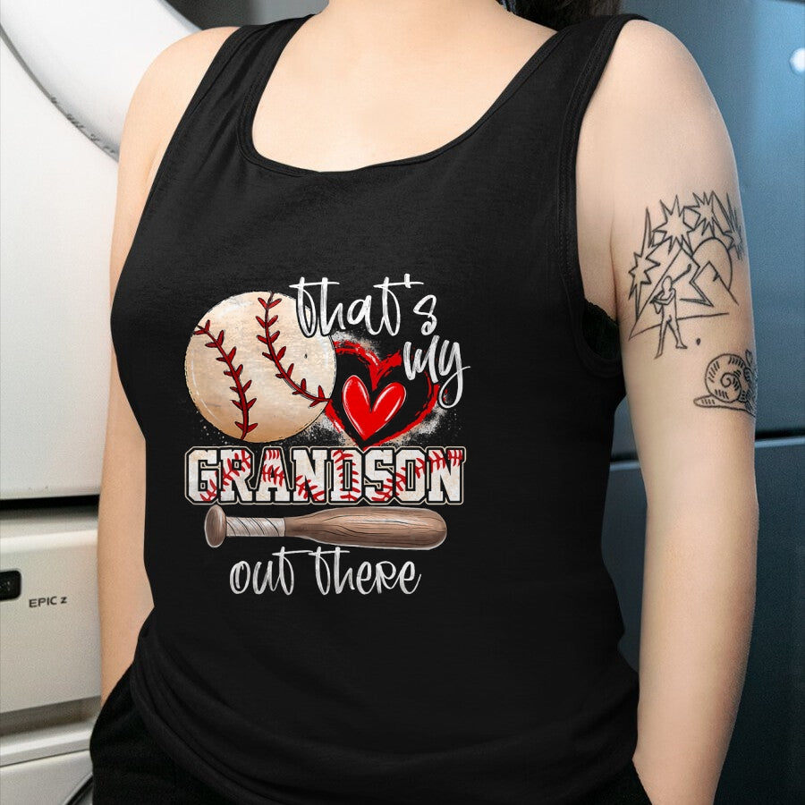 Best Grandma Shirt, Proud Grandma Unisex T-Shirt/Hoodie/Sweatshirt HLT00 - That'S My Grandson Out There Baseball Grandma Mothers Day T-Shirt