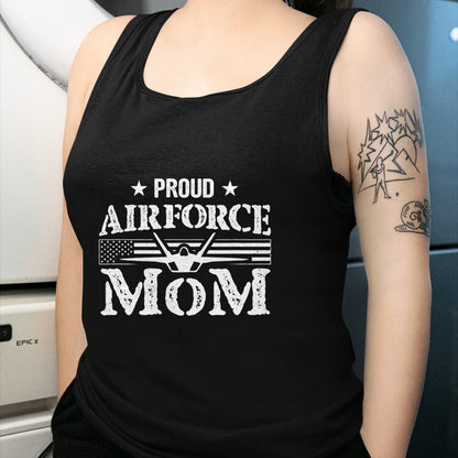 Gift for Mom Shirt, Funny Mom Unisex T-Shirt/Hoodie/Sweatshirt HLT00 - Proud Air Force Mom - Airforce Gifts - July 4th Mothers Day T-Shirt