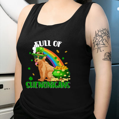 Patrick Day Shirts for Family, Funny Patrick Day shirts, st patrick's day Unisex T-Shirt/Hoodie/Sweatshirt HLT00 - Full Of Shenanigans Patrick Day Leprechaun Golden Retriever T-Shirt