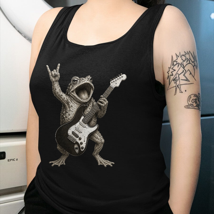 Guitar Lover Shirt, Funny Guitar UnisexT-Shirt/Hoodie/Sweatshirt HLT00 - Frog Playing Guitar Rock and Roll Funny T-Shirt