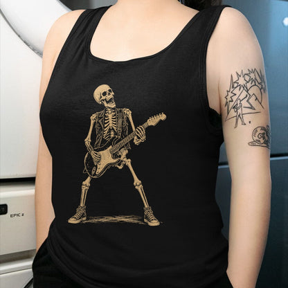 Guitar Lover Shirt, Funny Guitar UnisexT-Shirt/Hoodie/Sweatshirt HLT00 - Skeleton Playing Guitar Rock and Roll Music Men Women Kids T-Shirt