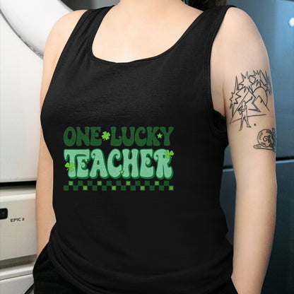 Patrick Day Shirts for Family, Funny Patrick Day shirts, st patrick's day Unisex T-Shirt/Hoodie/Sweatshirt HLT00 - St Patrick Day Shamrock One Lucky Teacher Retro Saint Pattys T-Shirt