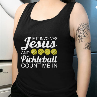 Funny Pickleball Shirt, Pickleball Lover Unisex T-Shirt/Hoodie/Sweatshirt HLT00 - Distressed Jesus Pickleball Player Worship Church Graphic T-Shirt