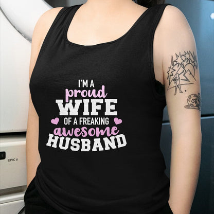 Best Wife Shirt, Wife and Husband Unisex T-Shirt/Hoodie/Sweatshirt HLT00 - Gift for wife T shirt, lucky wife   Proud wife husband wedding anniversary T-Shirt