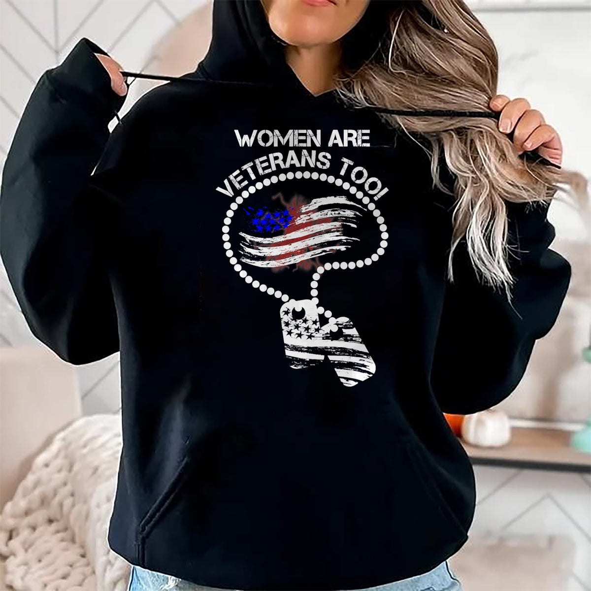 Proud Veteran Shirt, Funny Veteran UnisexT-Shirt/Hoodie/Sweatshirt HLT00 - Women are Veterans Too T-Shirt T-Shirt