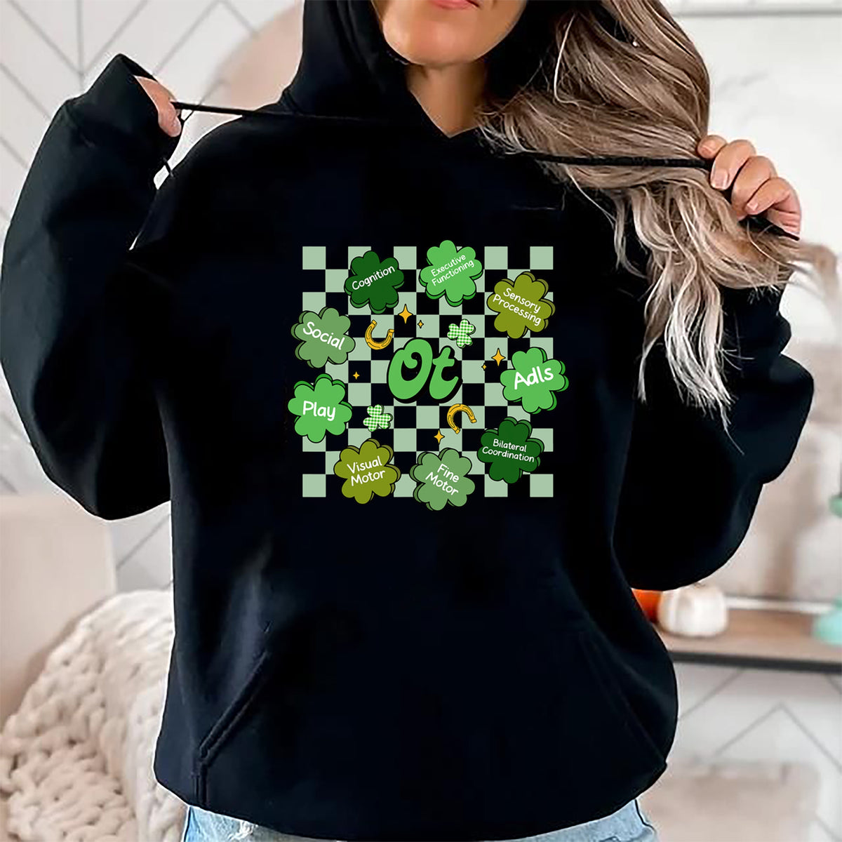 Patrick Day Shirts for Family, Funny Patrick Day shirts, st patrick's day Unisex T-Shirt/Hoodie/Sweatshirt HLT00 - Occupational Therapy OT Therapist Shamrock St Patrick Day T-Shirt