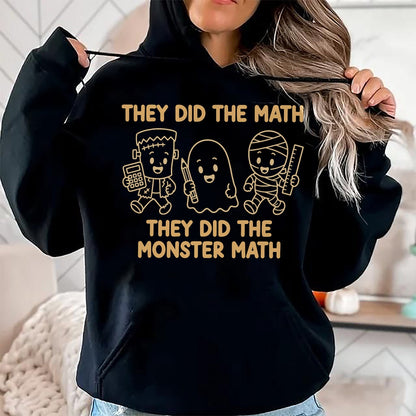 Best Teacher Shirt, Funny Teacher UnisexT-Shirt/Hoodie/Sweatshirt HLT00 - Cute Funny They Did The Monster Math Teachers Halloween T-Shirt (3)