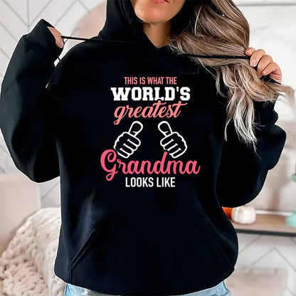 Best Grandma Shirt, Proud Grandma Unisex T-Shirt/Hoodie/Sweatshirt HLT00 - This is what world's greatest grandma looks like T-Shirt (1)