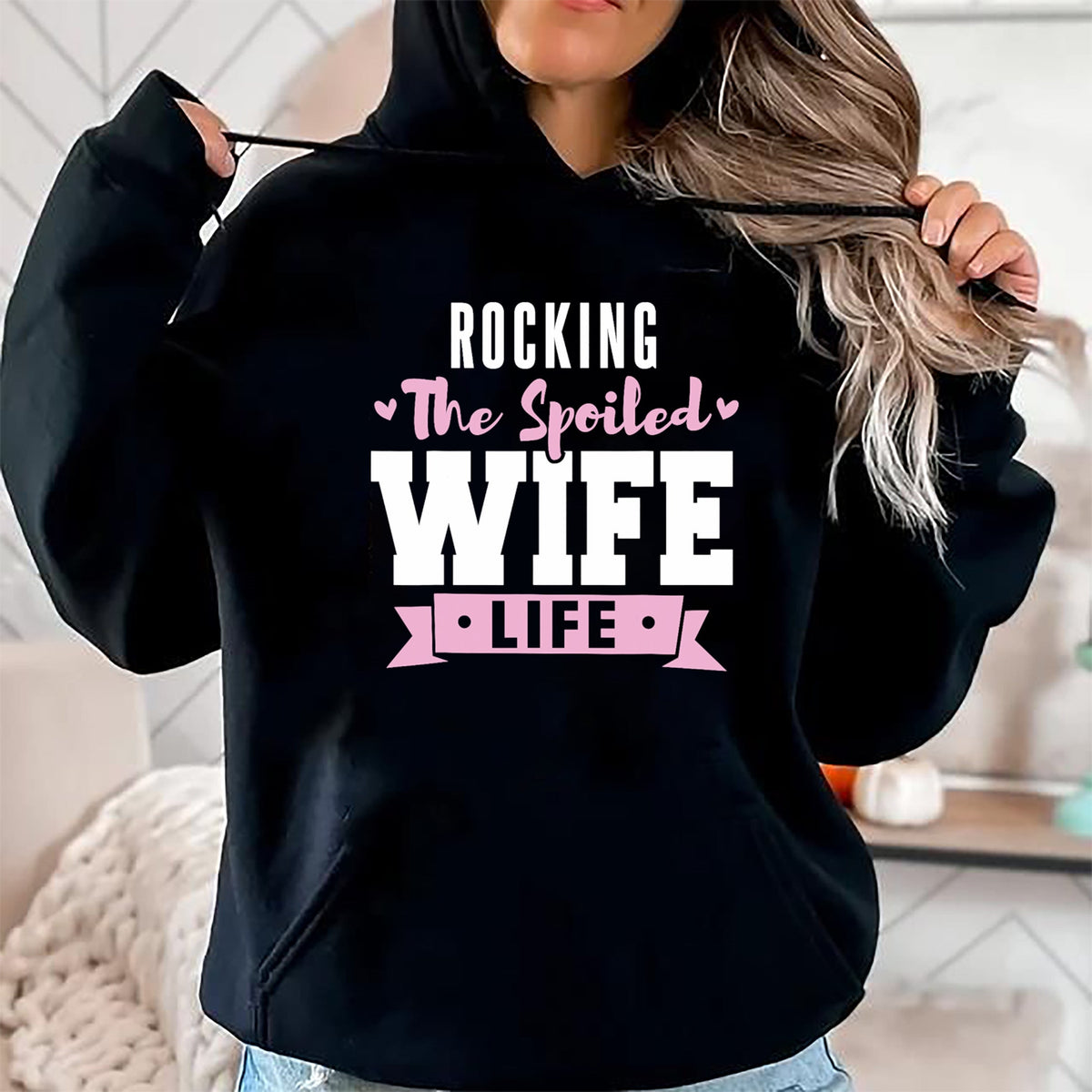 Best Wife Shirt, Wife and Husband Unisex T-Shirt/Hoodie/Sweatshirt HLT00 - Gift for wife T shirt, spoiled wife   Spoiled Wife Quote Women Rocking The Spoiled Wife Life T-Shirt
