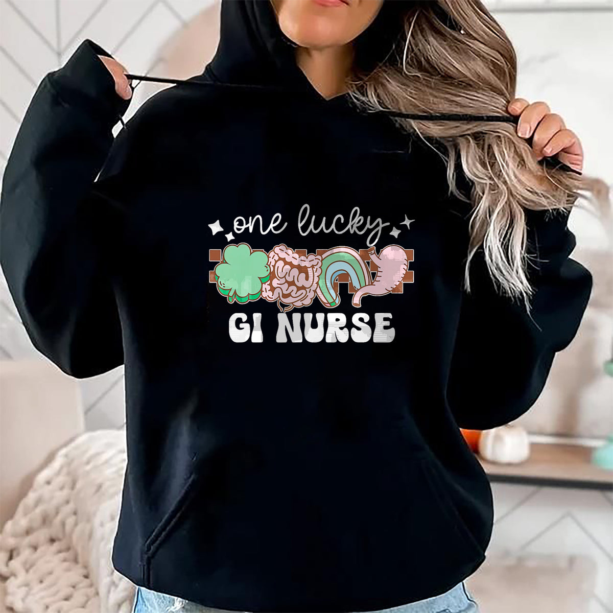 Patrick Day Shirts for Family, Funny Patrick Day shirts, st patrick's day Unisex T-Shirt/Hoodie/Sweatshirt HLT00 - One Lucky Gl Gastroenterology Nurse St Patrick Day Nursing T-Shirt