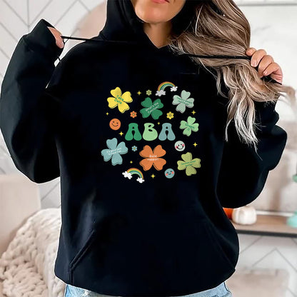 Patrick Day Shirts for Family, Funny Patrick Day shirts, st patrick's day Unisex T-Shirt/Hoodie/Sweatshirt HLT00 - ABA Therapist St Patrick Day Rainbow Lucky Behavior Shamrock T-Shirt