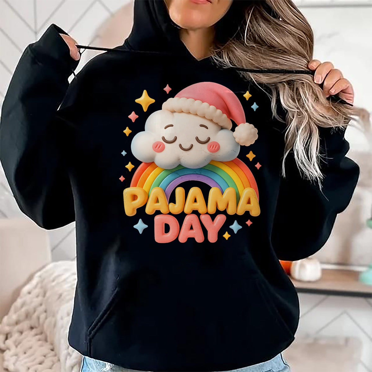 Best Teacher Shirt, Funny Teacher UnisexT-Shirt/Hoodie/Sweatshirt HLT00 - Pyjamas Day School Spirit Week Sleepy Cloud Teacher Student T-Shirt