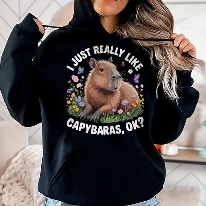 Cute Capybara Shirt, Funny Capybara Unisex T-Shirt/Hoodie/Sweatshirt HLT00 - Funny Capybara Art for Men Women Kids Capybara Lover T-Shirt