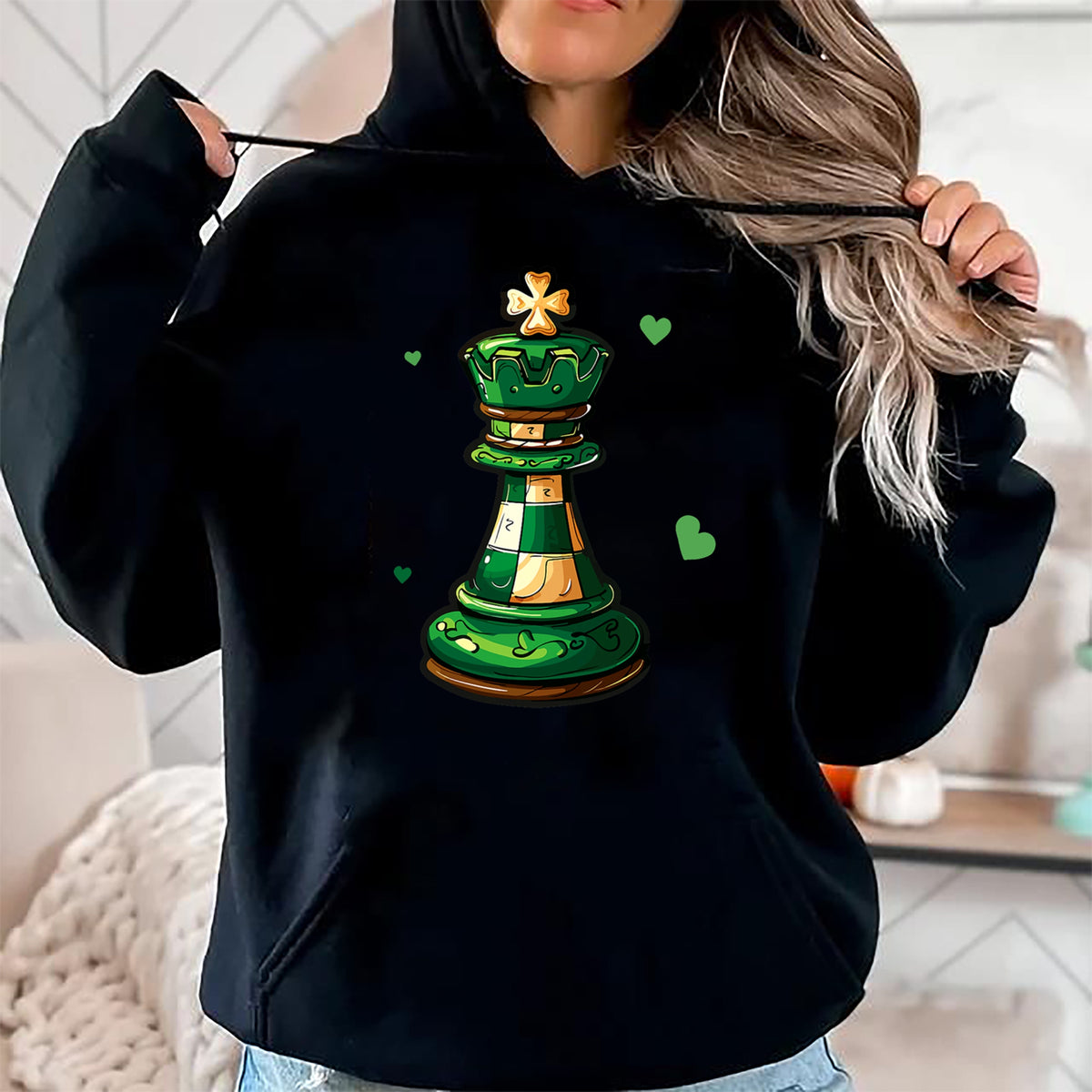 Patrick Day Shirts for Family, Funny Patrick Day shirts, st patrick's day Unisex T-Shirt/Hoodie/Sweatshirt HLT00 - Chess Funny St. Patrick Day Lucky Irish Shamrock Player T-Shirt