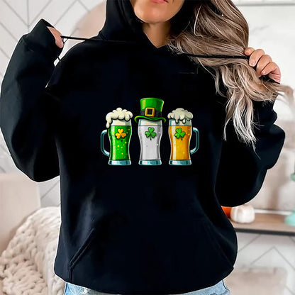 Patrick Day Shirts for Family, Funny Patrick Day shirts, st patrick's day Unisex T-Shirt/Hoodie/Sweatshirt HLT00 - St Patrick Day Irish Ireland Flag Green Beer Lover Men Women T-Shirt
