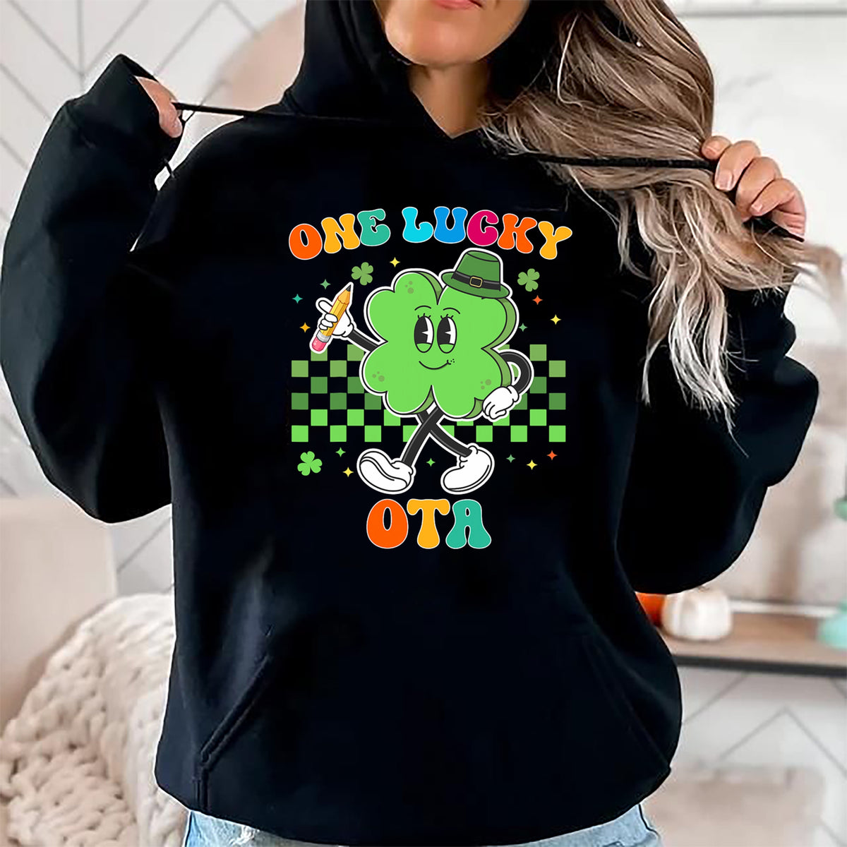 Patrick Day Shirts for Family, Funny Patrick Day shirts, st patrick's day Unisex T-Shirt/Hoodie/Sweatshirt HLT00 - Vintage One Lucky OTA St Patrick Day School Assistant T-Shirt