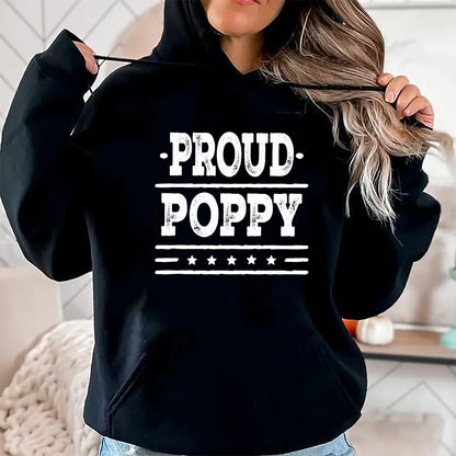 Gift for Dad Shirt, Funny Dad Unisex T-Shirt/Hoodie/Sweatshirt HLT00 – Mens Proud Poppy Grandpa T-shirt Fathers Day Gift Tee