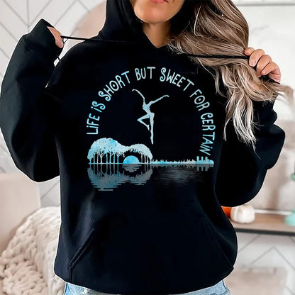 Guitar Lover Shirt, Funny Guitar UnisexT-Shirt/Hoodie/Sweatshirt HLT00 - Music Lover Life is Short But Sweet for Certain Guitar T-Shirt