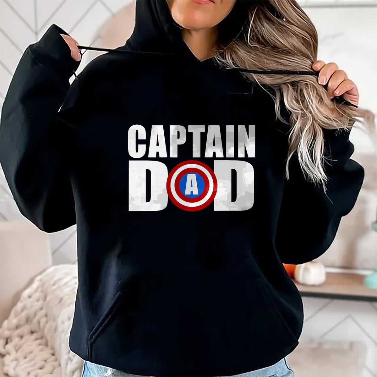 Gift for Dad Shirt, Funny Dad Unisex T-Shirt/Hoodie/Sweatshirt HLT00 – Funny Super Captain Dad Superhero Fathers Day T-Shirt