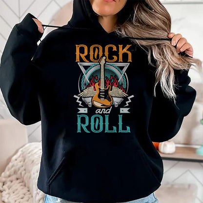 Guitar Lover Shirt, Funny Guitar UnisexT-Shirt/Hoodie/Sweatshirt HLT00 - Vintage Retro 80s Rock & Roll Music Guitar Wings T-Shirt