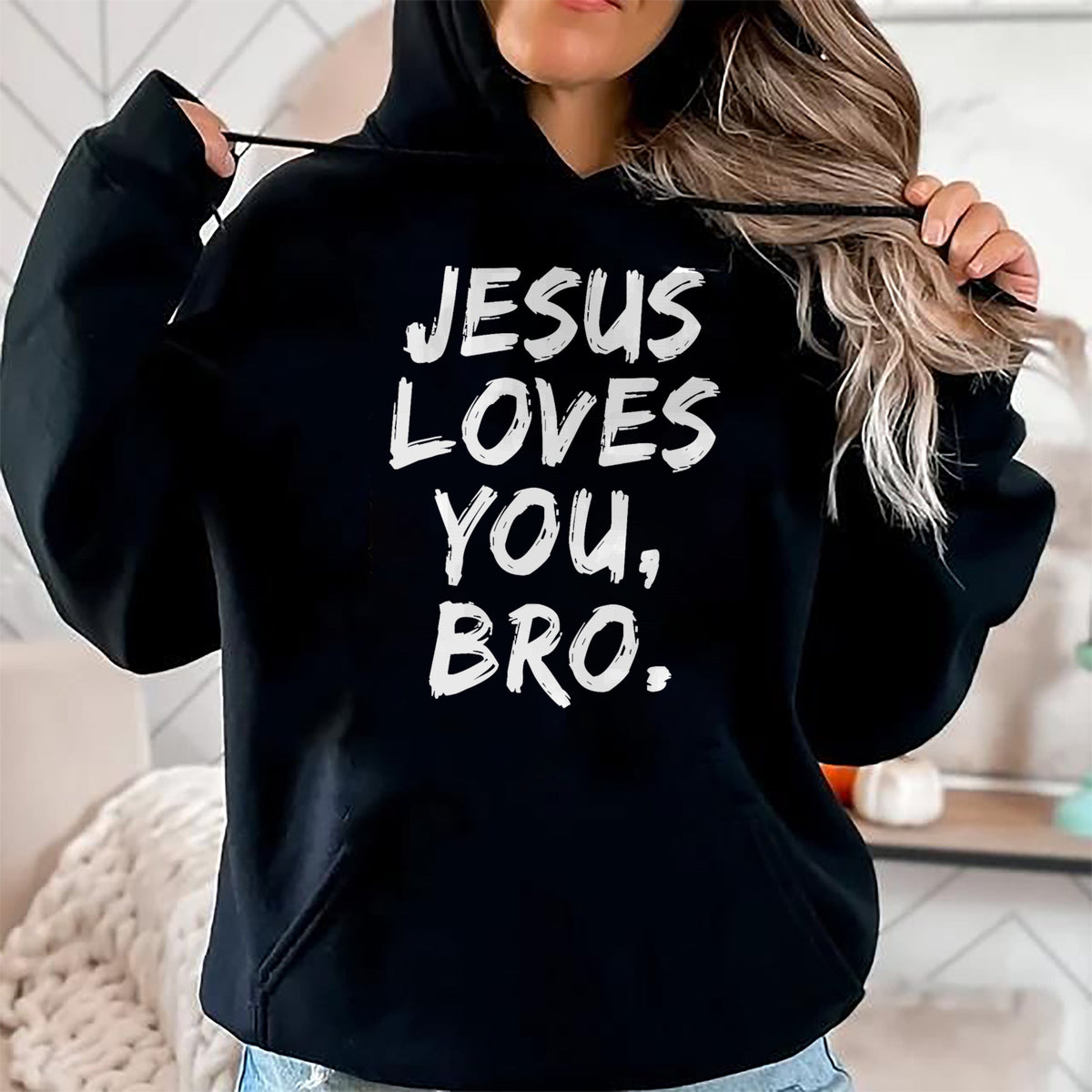Christian Tee, Christian Faith Unisex T-Shirt/Hoodie/Sweatshirt HLT00 - Jesus Loves You Bro Christian Believer Faith God Religious T-Shirt